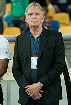Between 2013 and 2015, Volker Finke was the manager of the national football team of Cameroon.