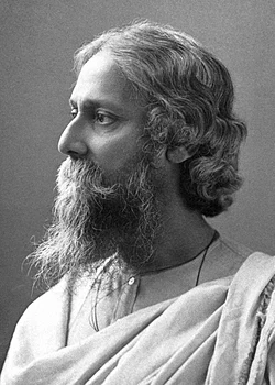 Rabindranath Tagore, winner of the Nobel Prize for Literature in 1913, and Asia's first Nobel laureate