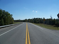 US 90, near the Choctawhatchee River, looking east