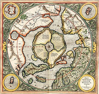 Gerardus Mercator's map of the North Pole from 1595