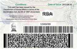 The reverse of the South African Smart ID