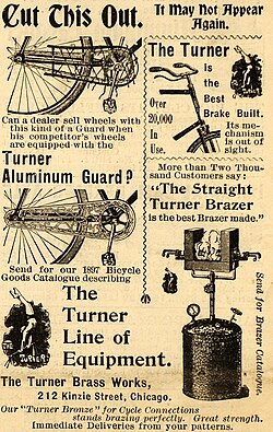 1897 American advertisement featuring the aluminum spelling