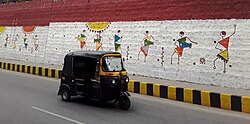 Warli paintings on a Mysore road