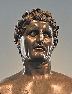 Bust of Seleucus I Nicator, founder of Antioch. Roman found in Herculaneum, now at the National Archaeological Museum, Naples.