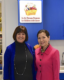 Pence with the First Lady of Maryland, Yumi Hogan