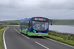 Orkney Coaches Wright Eclipse Urban passing Cursiter Farm on the A965 in June 2008