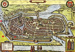 Hamburg as a walled town, c. 1600