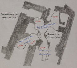 Plan of the western palace tombs