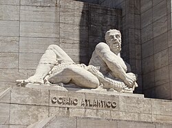Recumbent figure of Atlantic Ocean, National Flag Memorial