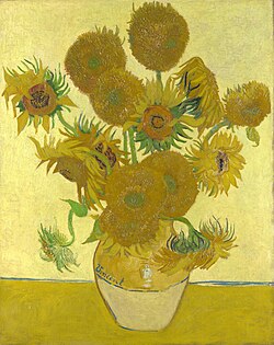 Vincent van Gogh (1853–1890), Sunflowers or Vase with Fifteen Sunflowers (1888), National Gallery (London)