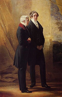 The Duke of Wellington (on the left) served in the government of his successor, Robert Peel (on the right), twice.