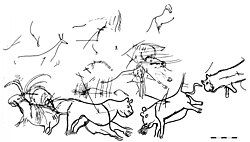 Cave lions, Chamber of Felines, Lascaux caves