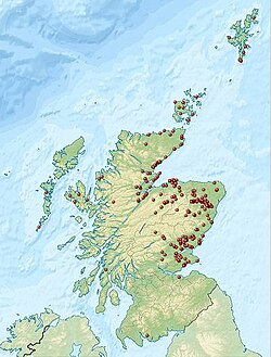 Distribution of Pictish symbol stones and cross slabs