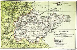 Map of Shandong in 1917