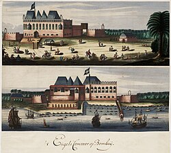 Views of the English fort in Bombay, c. 1665