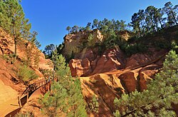 Geological formations near Roussillon, Vaucluse