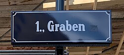 A street sign in the 1st district