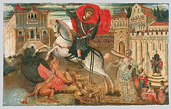 Saint George the Dragon-Slayer, 16th century, by Georgios Klontzas
