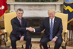 Macri and president Trump in Washington, April 2017
