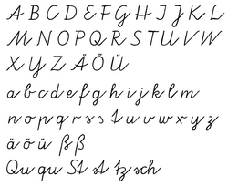 Germany's standardised cursive
