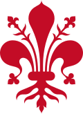 The badge used by Florentia Viola, consisting solely of the fleur-de-lis of Florence