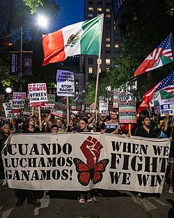 Protest in Chicago against ICE deportations, on September 30, 2025