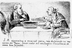 Cartoon alluding to the Religious Issue crisis in Brazil