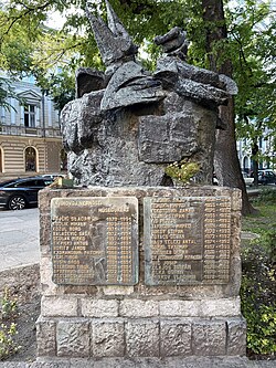 Monument to the fighters who died in the wars of the 1990s