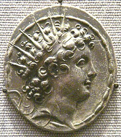 Coin struck by Diodotus in the name of Antiochus VI