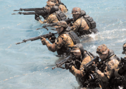 Italian marines in training