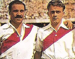 José Manuel Moreno and Alfredo Di Stéfano, ranked among the 50 best South American players of the XX century at the IFFHS website