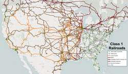 Class 1 railroads with intermodal terminals and maritime RoRo ports