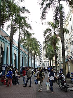 A pedestrian mall by the Central Market