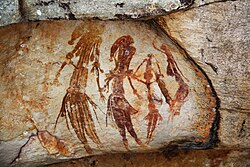 Gwion Gwion rock paintings found in the north-west Kimberley region of Western Australia