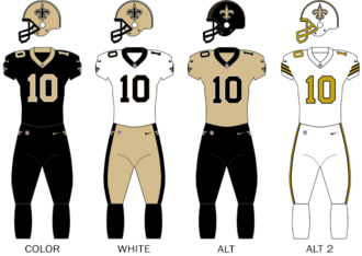 New Orleans Saints uniforms
