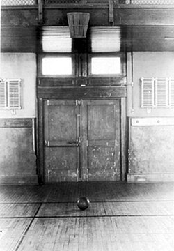 The first basketball court at Springfield College
