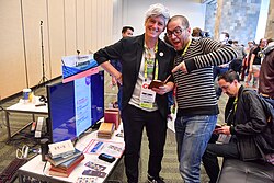 Zimmerman (right) at GDC 2019