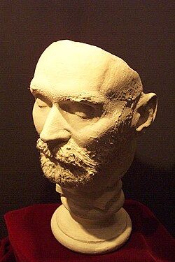 Alfred Nobel's death mask, at Björkborn Manor, Nobel's residence in Karlskoga, Sweden