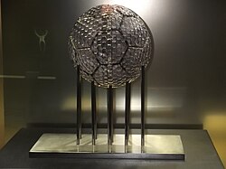 FIFA Club of the Century trophy, exhibited at the Real Madrid Museum.