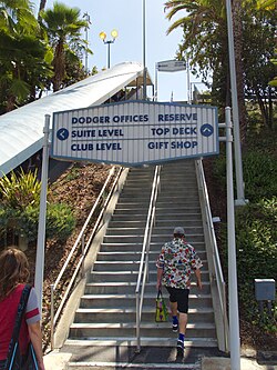 Stairs to upper deck and reserve seats