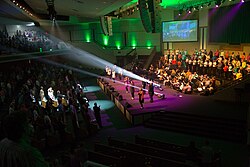 Worship service at Grace Baptist Church in Knoxville, Tennessee, affiliated to the convention, 2016