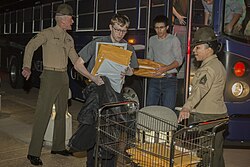 Marine recruits at Marine Corps Recruit Depot San Diego