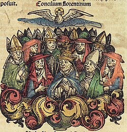 Council of Florence, from the Nuremberg Chronicle by Hartmann Schedel