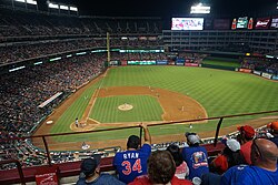 Texan baseball fans attending a game between the state's two MLB teams (Texas Rangers and Houston Astros) at Globe Life Field in Arlington