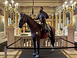 A reconstructed Hun warrior (Hungarian National Museum - Attila exhibition, 2026)