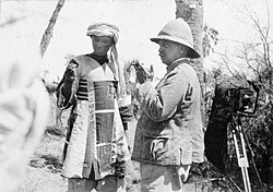 The defeated Emir Mahmud with the British Director of Military Intelligence Francis Wingate after the 1898 Battle of Atbara
