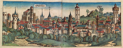 Panorama of Augsburg, 1493
