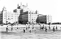 Vacationers at the newly opened Don Cesar Hotel in St. Pete Beach, Florida, in 1928
