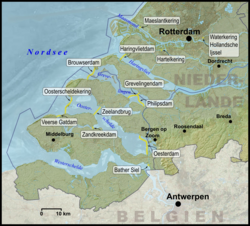 The Delta Works are in the provinces of South Holland and Zeeland.