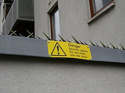 Protective spikes in "security-zone" communities